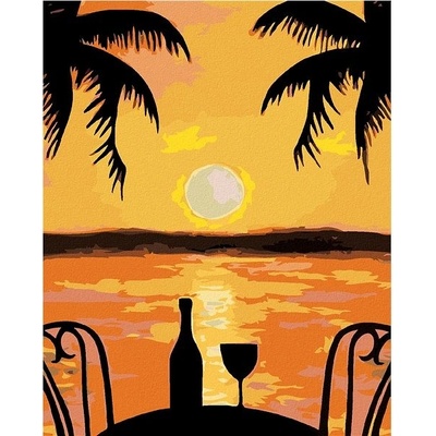 zuty Malování podle čísel Romantika pod palmou 40 x 50 cm vypnuté plátno na rám