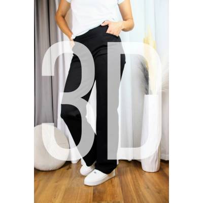 Oriclo Dámské společenské kalhoty Penny Flow OfficeElegant 3D – Zboží Dáma