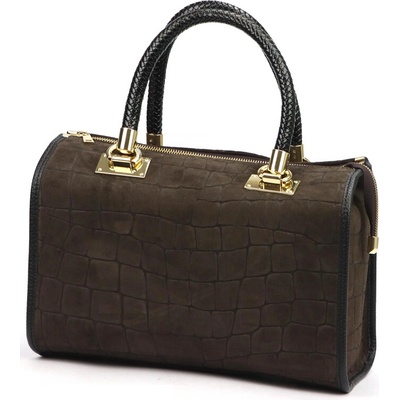Camilla Dámská kabelka PREMIUM 10.019 CROCO tmavě hnědá