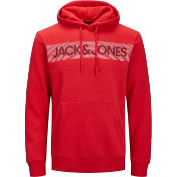 Jack and Jones Mikina Corp Logo Standard Fit červená