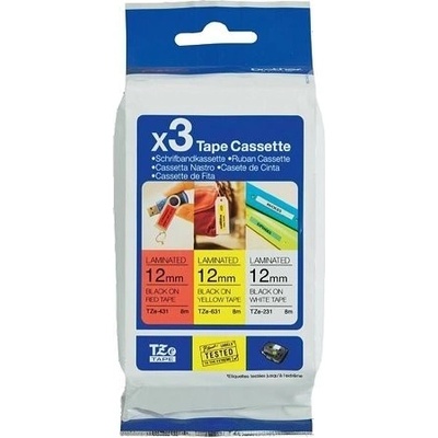 páska BROTHER TZe31M3 multipack TZ231+TZ431+TZ631 (3x 12mm) (TZE31M3)