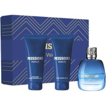 Missoni Wave Подаръчен комплект за мъже Размер EDT 100 ml + 100 ml душ гел + 100 ml афтършейв балсам