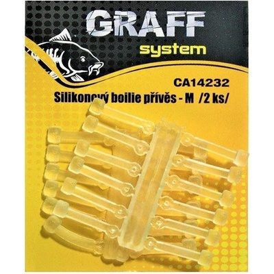 Graff System Silikonový boilie přívěs M Transparentní 2ks