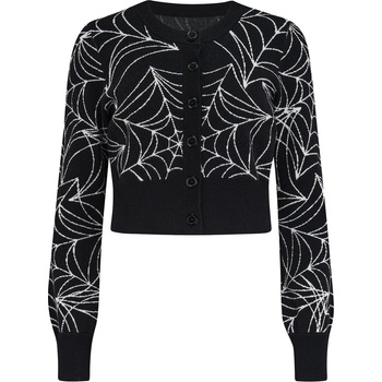 KILLSTAR дамска жилетка (top) KILLSTAR - Dark Angel Dottie - Cardigan - Black/White - KSRA013599