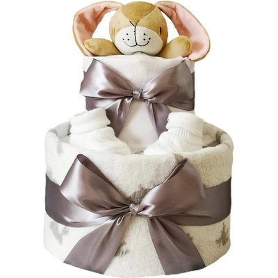 Brumlík plenkový dort dvoupatrový Gues How much I love you šedá