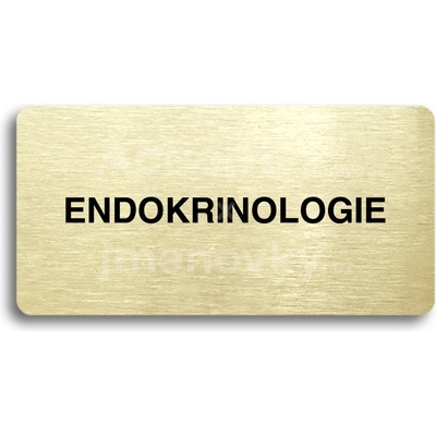 ACCEPT Piktogram ENDOKRINOLOGIE - zlatá tabulka - černý tisk bez rámečku
