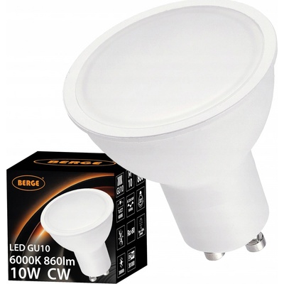 Berge LED žárovka GU10 10W 860Lm studená bílá
