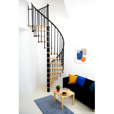 Scobax Berlin 140x309 cm - bříza, černé zábradlí čierna, 140 x 309 cm
