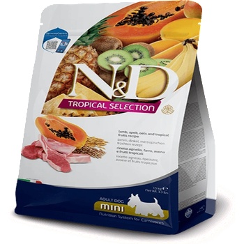 N& D Tropical Mini Adult Lamb гранули за кучета - 1.5кг