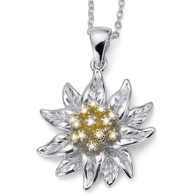 CRYSTalp Trblietavý strieborný náhrdelník plesnivec 30552.S