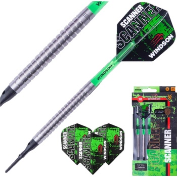 Set wolframových šípok s mäkkými hrotmi Windson SCANNER 18 G mix,zelená