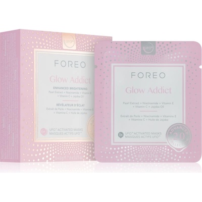 FOREO UFO Glow Addict озаряваща маска за лице 6 бр