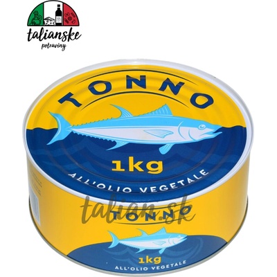 Tonno Tuniak pruhovaný v slnečnicovom oleji 1 kg