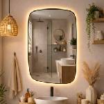 Baltica Design Baltica Design-LED огледало с вградено осветление STONE CALM 15W/230V 2700K 90x60 cm IP65 черно (DB0035)