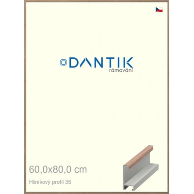 DANTIK rám na obraz 60 x 80 Dýha ořech raw