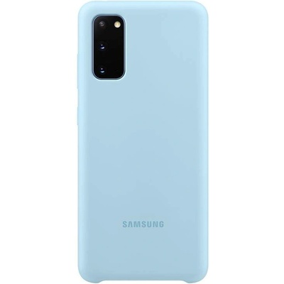 Samsung Silicone Cover Case EF-PG980TL - оригинален силиконов кейс за Samsung Galaxy S20 (светлосин)