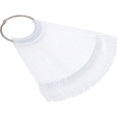 Vzorník na UV gel/ gel lak/ lak, CLEAR - tvar balerína, vejár