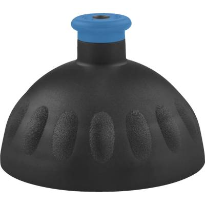 Víčko černé/zátka modrá fluo