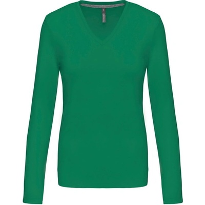 Kariban V-NECK K382 / Дамска тениска с дълъг ръкав - цвят kelly green L (20K38252003)