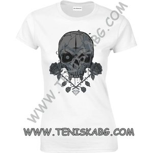 Fruit of the Loom Тениска - Skull rose