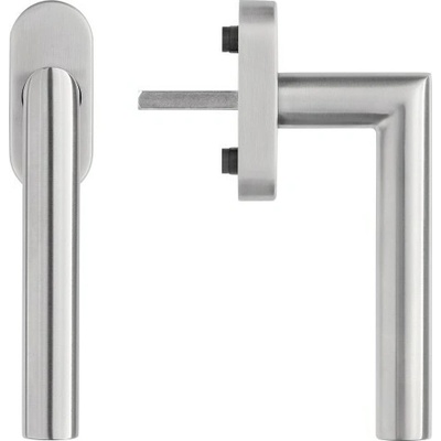 BLAUGELB Okenná kľučka FGS 90°Form, 7/32 mm, matná nerezová oceľ