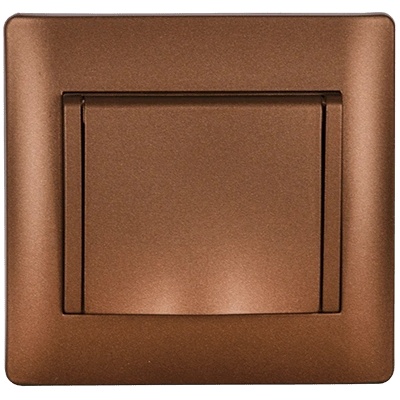 ELMARK Rhyme КОНТАКТ ШУКО С КАПАК КАФЕ МЕТАЛИК (11216c)