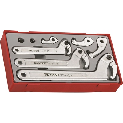 Teng Tools hákových klíčů 19-120mm trny 4-8mm 8ks TT 102120102