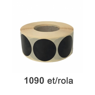 ZINTA Самозалепващи SGP етикети ZINTA кръгли 35 mm, 1090 ет/ролка (35X35X1090-SGP-R-BLACK)