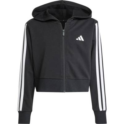 Adidas Детски суичър adidas Kid's Essentials Full Zip Hoodie Zip-up hoodie - Black / White - размер 152 (EU) (704-6496-0113)