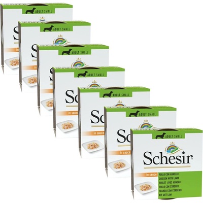 Schesir Dog Adult kuracie a jahňacie 7 x 85 g