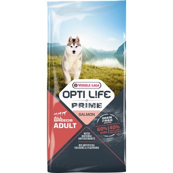 Versele-Laga Opti Life Prime Adult Salmon 12, 5кг - беззърнена храна за възрастни кучета със сьомга