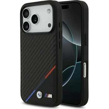 BMW Калъф BMW M Carbon Tricolor Line MagSafe за iPhone 17 Pro - черен