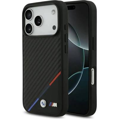 BMW Калъф BMW M Carbon Tricolor Line MagSafe за iPhone 17 Pro - черен