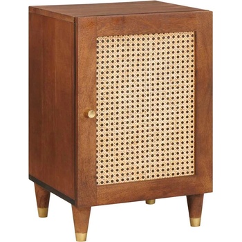 vidaXL Шкаф за баня с рафт със съхранение Кафяв 38 x 33.5 x 58 см (4018901)