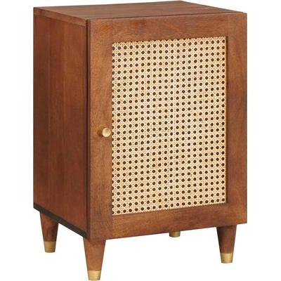 vidaXL Шкаф за баня с рафт Кафяво 38 x 33, 5 x 58 см Инженерно дърво (4018901)