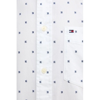 Tommy Hilfiger Памучна риза Tommy Hilfiger в бяло със стандартна кройка с яка с копче MW0MW40462 (MW0MW40462)