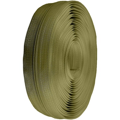 Zip spirálový No 3 metráž Varianta: 263 zelená khaki, Balení: 25 m