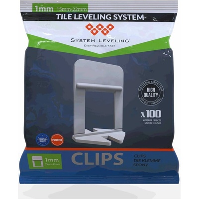 System Leveling nivelačné XL spony 1 mm