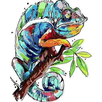 Gaira malování podle čísel Chameleón