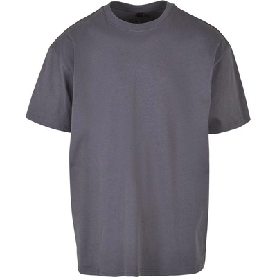 Build Your Brand pánske tričko Heavy Oversize Tee tmavošedé