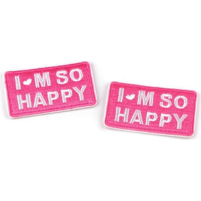 Nažehlovačka I´m so happy Varianta: 1 pink, Balení: 10 ks