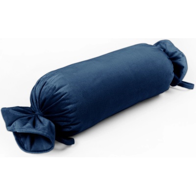 Biante Zamatový vankúš valec bonbon Velvet Prémium SVP-029 Námornícka modrá 15x100