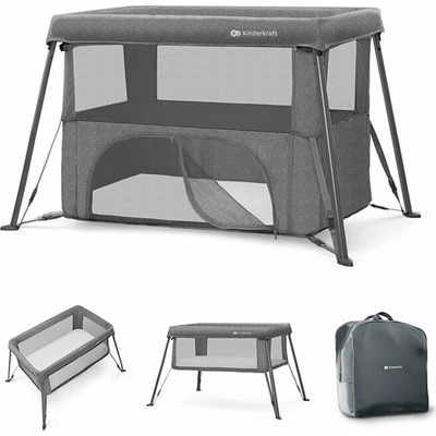 Kinderkraft Cestovní postýlka Cami šedá – Zbozi.Blesk.cz