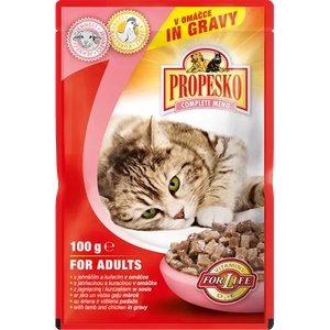 Partner in Pet Food Propesko пауч за котка, хапки месо, агне и пиле - 0, 100 кг - 72586