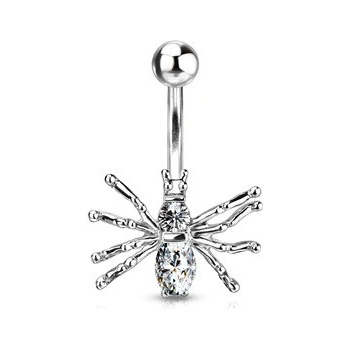 Šperky4U piercing do pupíku pavouček WP01118-C