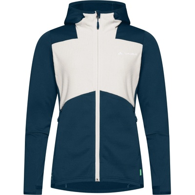 Vaude Дамско поларено яке Vaude Women's Monviso Hooded Grid Fleece Jacket - Dark Sea / White - размер 44 (EU) (105-4123-1016)