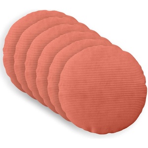 vidaXL Калъфка за възглавница 6 pcs HEERLEN Червено оранжево Ø 30 cm (921954)