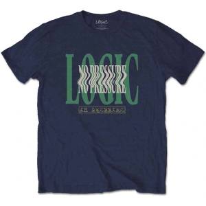 Logic Wavy (Back Print) Navy Blue L Риза (LOGTS03MN03)