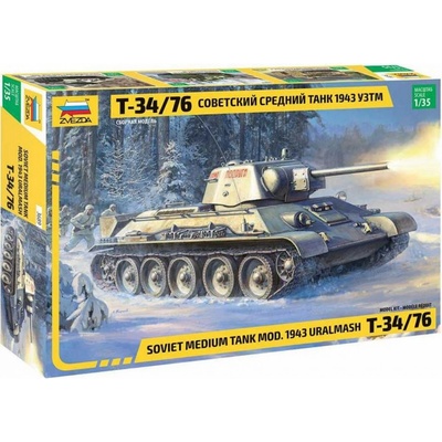 Zvezda Model Kit T 34 76 mod.1943 Uralmash 3689 1:35