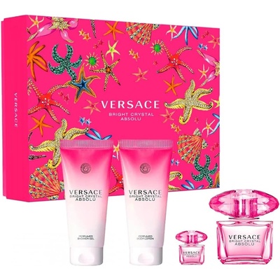 Versace Bright Crystal EDT 90 ml + EDT 5 ml + telové mlieko 100 ml + sprchový gél 100 ml darčeková sada